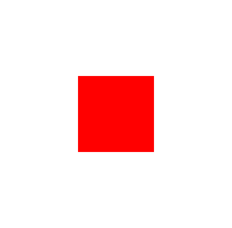 A white card with a red square in the middle.